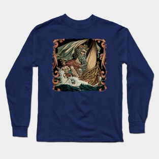 Water god art design gifts Long Sleeve T-Shirt